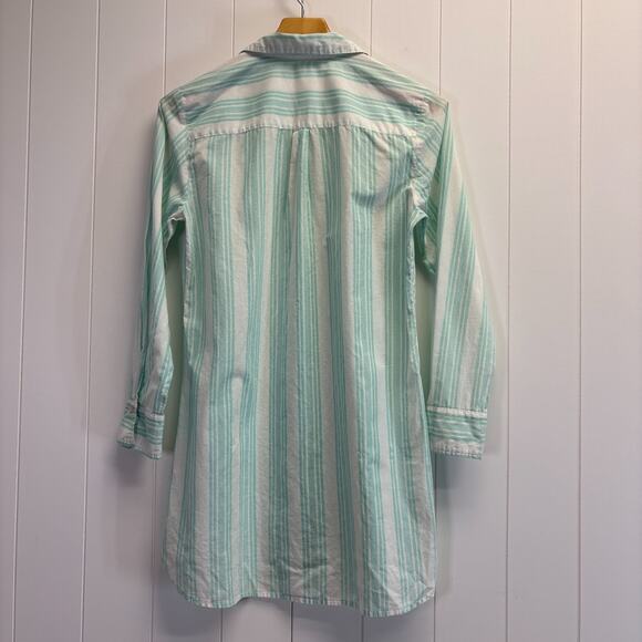 Victoria's Secret Womens Preppy Striped Button Up Sleep Shirt Size S Loungewear - Picture 2 of 8
